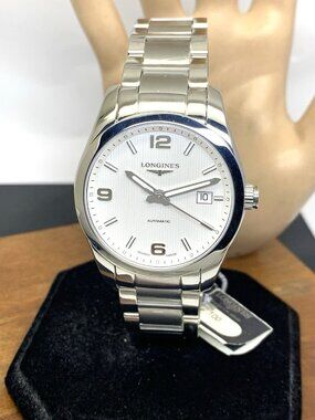 Longines Men's Watch L27854766 Conquest Swiss Automatic Silver Dial Steel 40mm